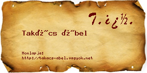Takács Ábel névjegykártya