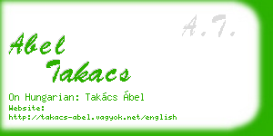 abel takacs business card