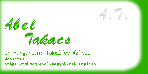 abel takacs business card